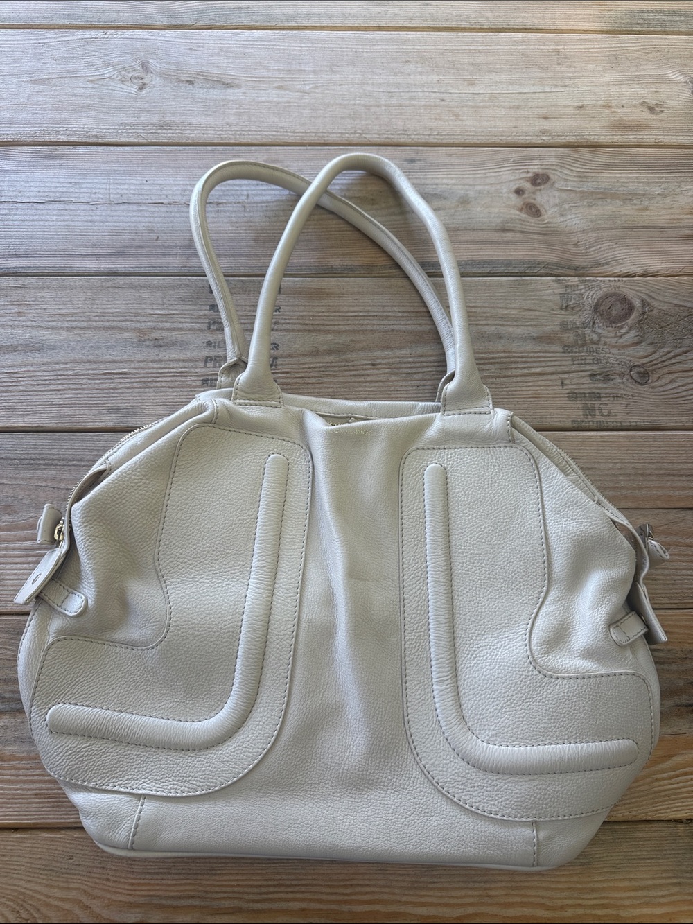 See By Chloé Cream Leather Shoulder Bag